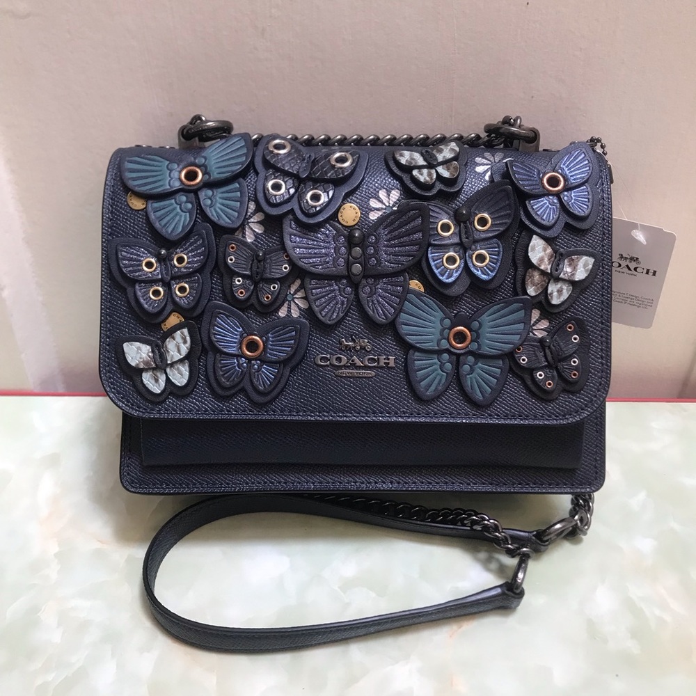 COACH Klare Crossbody with Butterfly Applique 1425 Midnight